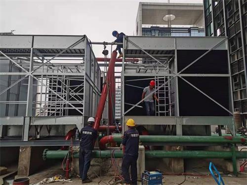 開式冷卻塔的安裝參照情況(橫流開式冷卻塔原理圖)
